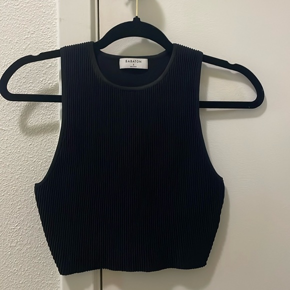 Aritzia Babaton Ribbed Crop Top - Picture 3 of 5